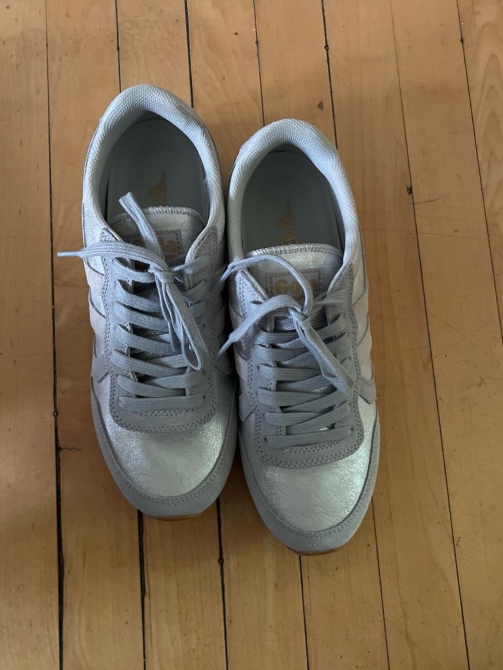 Gola Silver and Light Gray Retro Runner - Picture 2 of 4
